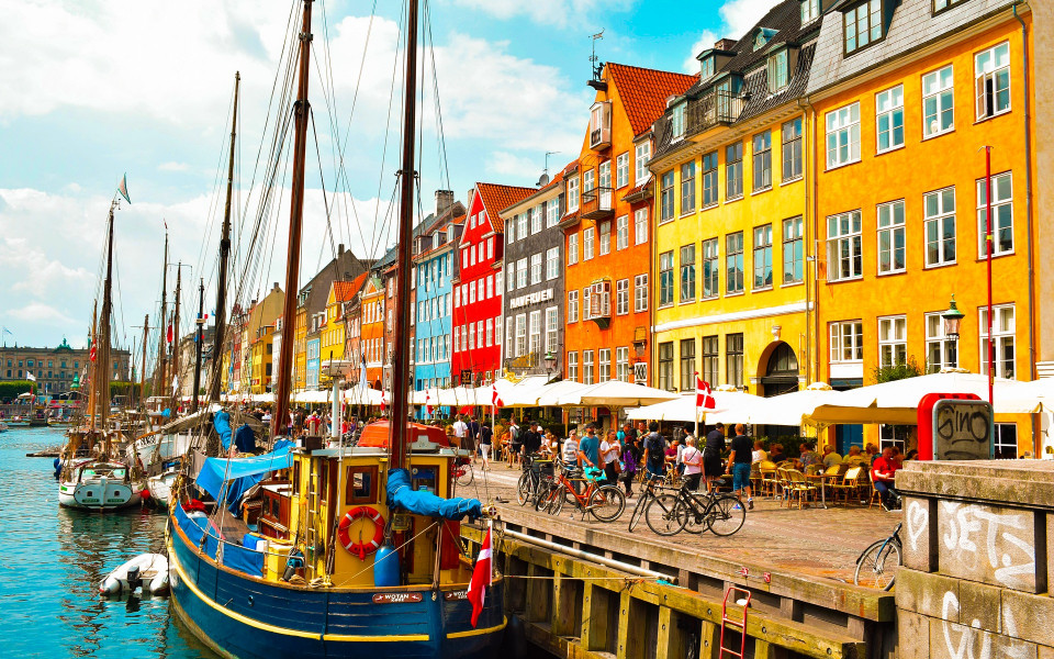 Fahrradfahrer in D&auml;nemark